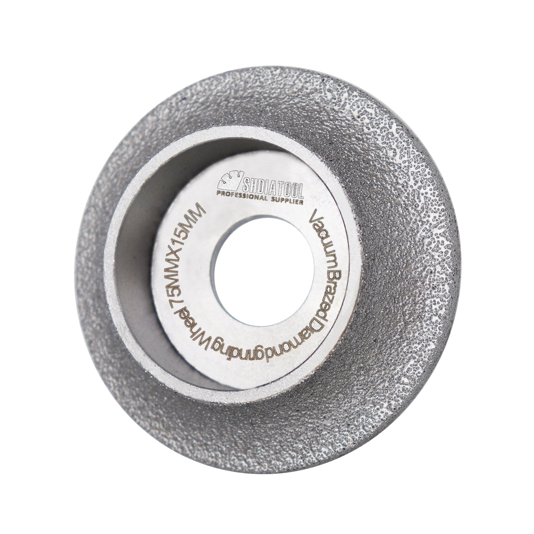 3"/75mm Vacuum Brazed Diamond Grinding Wheel Demi-bullnose Edge Profile 1pc - SHDIATOOL