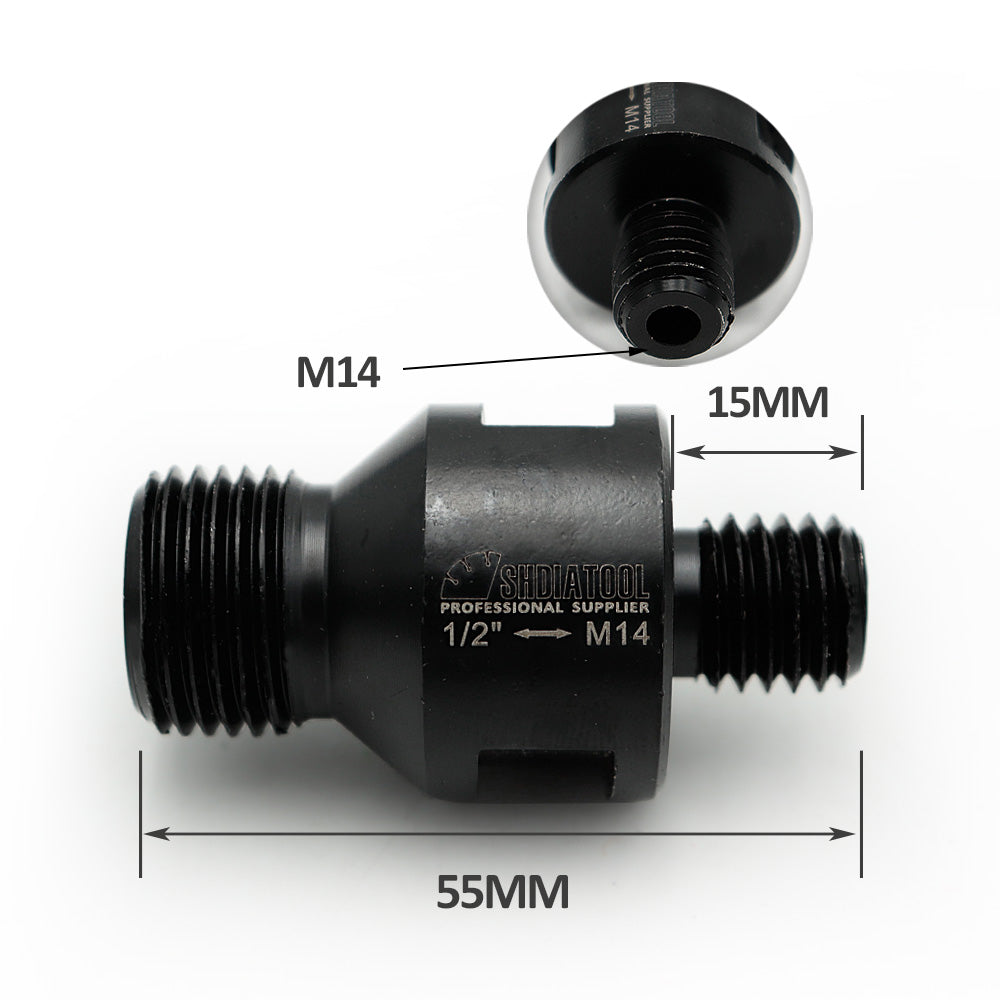 Adapter for 1/2 inch Male Thread To M10/M14/M16/5/8-11 Male Thread Fit for CNC Machine 2pcs - SHDIATOOL