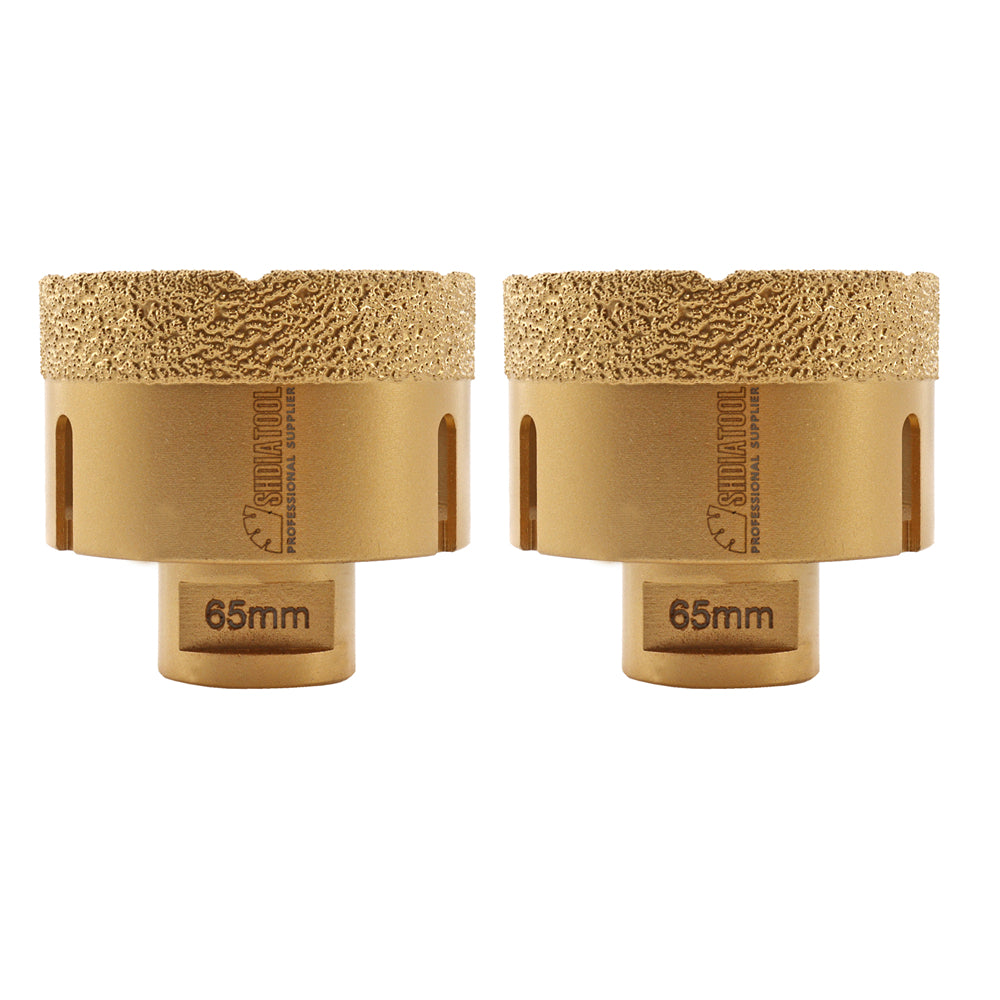 SHDIATOOL 1pc M14 thread Vacuum Brazed Dry Diamond Drilling Core Bits for Ceramic Tile Hole Saw Marble Porcelain Stone - SHDIATOOL