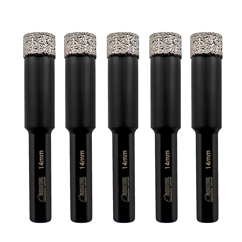 Diamond Drilling Bits 5pcs Ceramic Granite Marble Core Bit Hole Saw Hexagon Shank