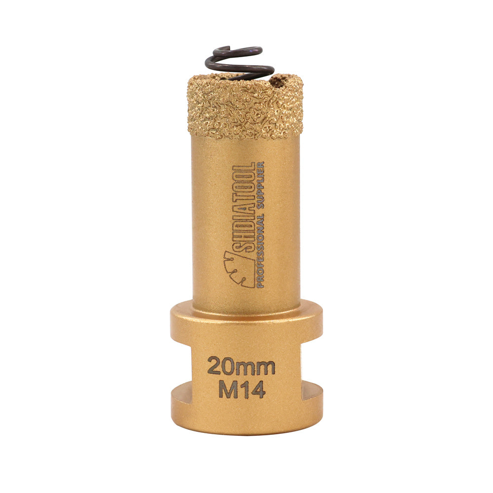 SHDIATOOL 1/2/3pcs Diamond Drill Bits 20/25/35/50mm Spring Core Bits for Porcelain Ceramic Granite Marble Hole Saw M14 Thread