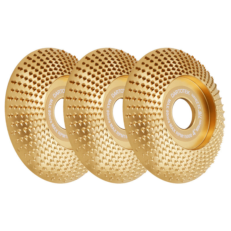 DARTOTEK 1pc 75/100/125mm  Wood Grinding Wheel Cup Wheel Milling Disc Plate Carving Profile Plain Bevel Camber Bowl Abrasive Tool Trimming