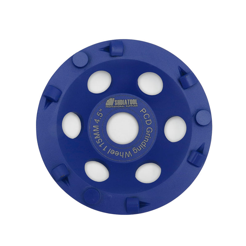SHDIATOOL PCD Grinding Cup Wheel for Remove Epoxy Glue Mastic Paint and Concrete Floor Surface Coating Bore 22.23mm Available 4.5" 5" - SHDIATOOL