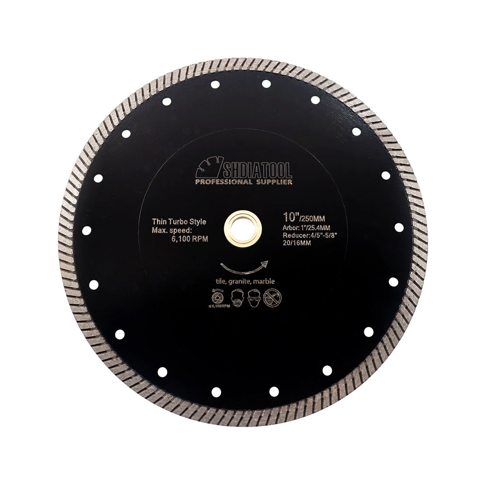 SHDIATOOL Turbo Diamond Saw Blade 4"-10"Ceramic Tile Granite Marble - SHDIATOOL