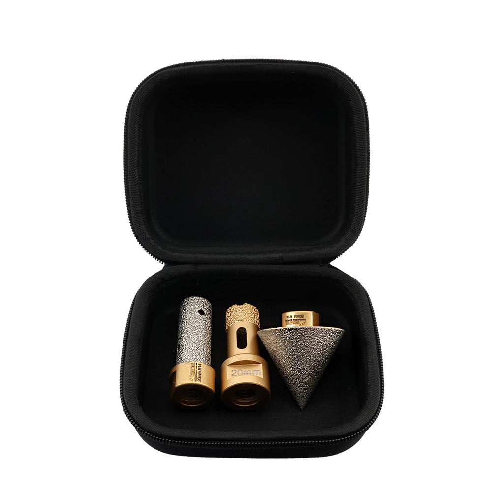 Diamond Core Bit 3pcs/set  M14 Thread Granite Marble Ceramic Hole Saw