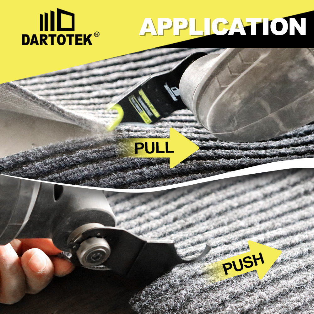 DARTOTEK 5pcs Oscillating Knife Blade All-Purpose Multitool Saw Blade for Cutting Carpet Cardboard Roofing Shingles
