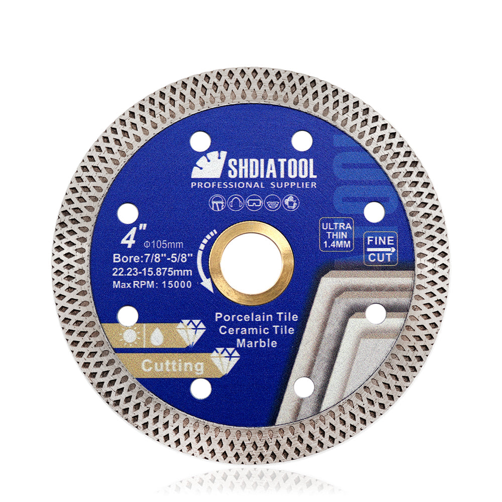Superthin Mesh Turbo Diamond Saw Blade Procelain Ceramic Tile Granite Marble 4''/4.5''/5'' - SHDIATOOL