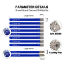 SHDIATOOL Diamond Dry Drill Bits 10pcs 6mm for Marble Concrete Ceramic Tile Vaccum Brazed Hole Saw Round Shank