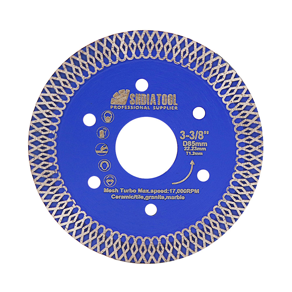 SHDIATOOL X Mesh Turbo Diamond Saw Blade 85MM for Tile Ceramic Porcelain Marble - SHDIATOOL