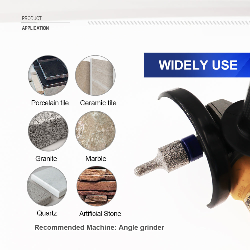 Diamond Finger Milling Bit M14 or 5/8-11 Enlarging Shaping in Tile Ceramic Granite - SHDIATOOL