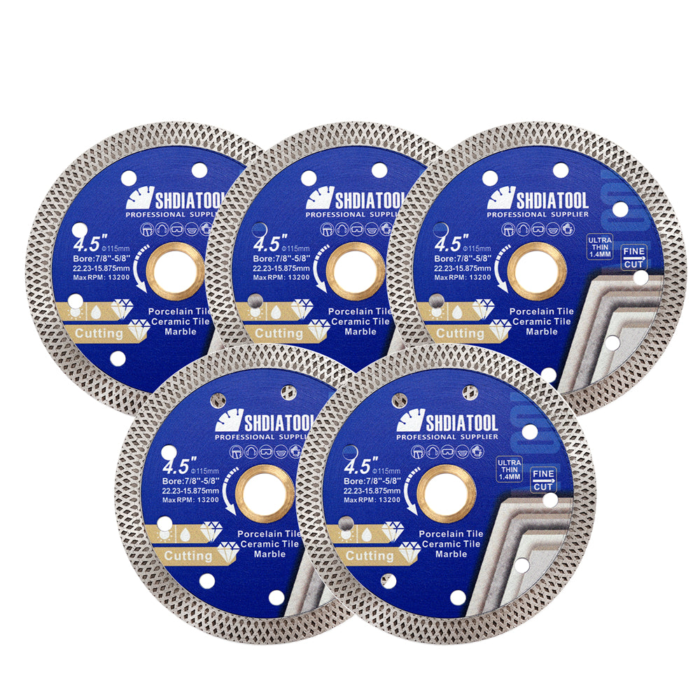 SHDIATOOL Mesh Turbo Saw Blade 1pc 4.5/5inchs Procelain Ceramic Granite US Warehouse