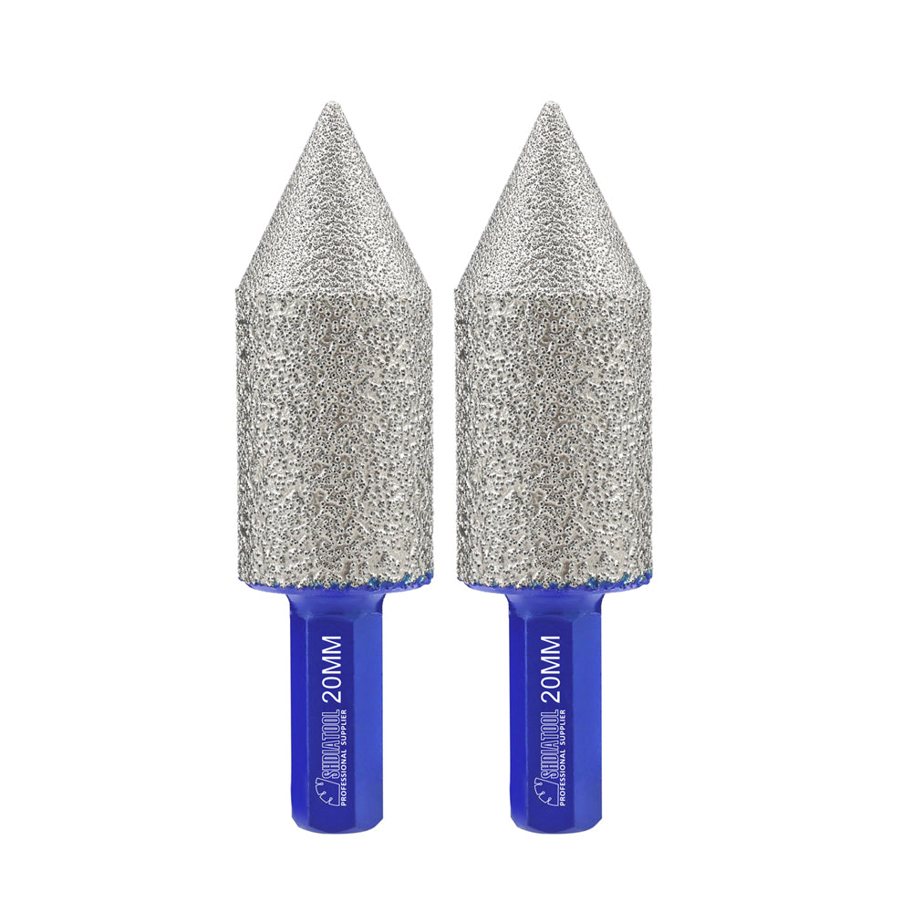 Diamond Chamfering Milling Finger Bit for Ceramic Porcelain Granite Hexagonal Shank