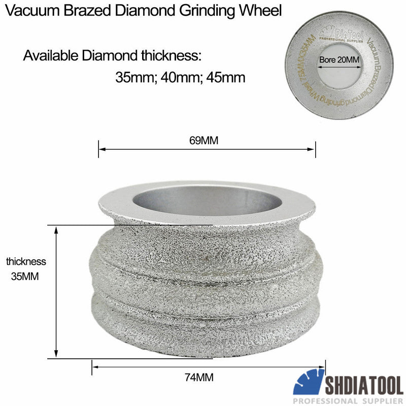 3"/75mm Diamond Hand Convex Grinding Disc Granite Quartz Ceramics SHDIATOOL - SHDIATOOL