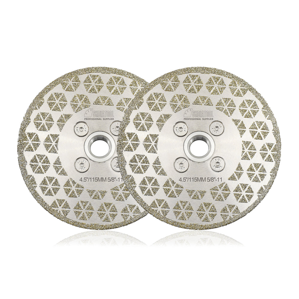 Electroplated Cutting Grinding Disc Double Side M14 or 5/8-11 Flange