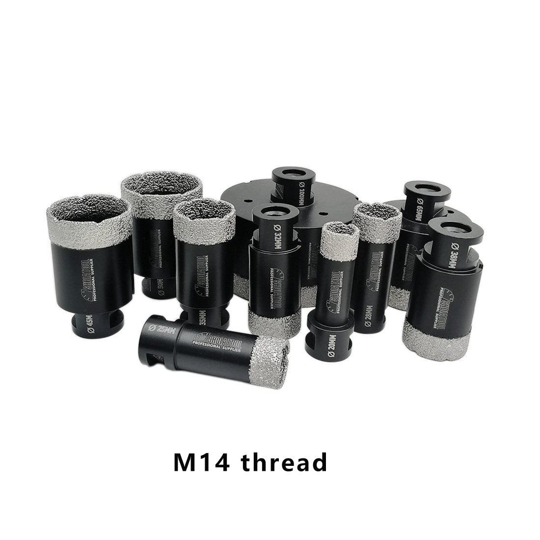 SHDIATOOL Diamond Drill Bits M14 thread for Porcelain Tile Granite 20-100mm - SHDIATOOL