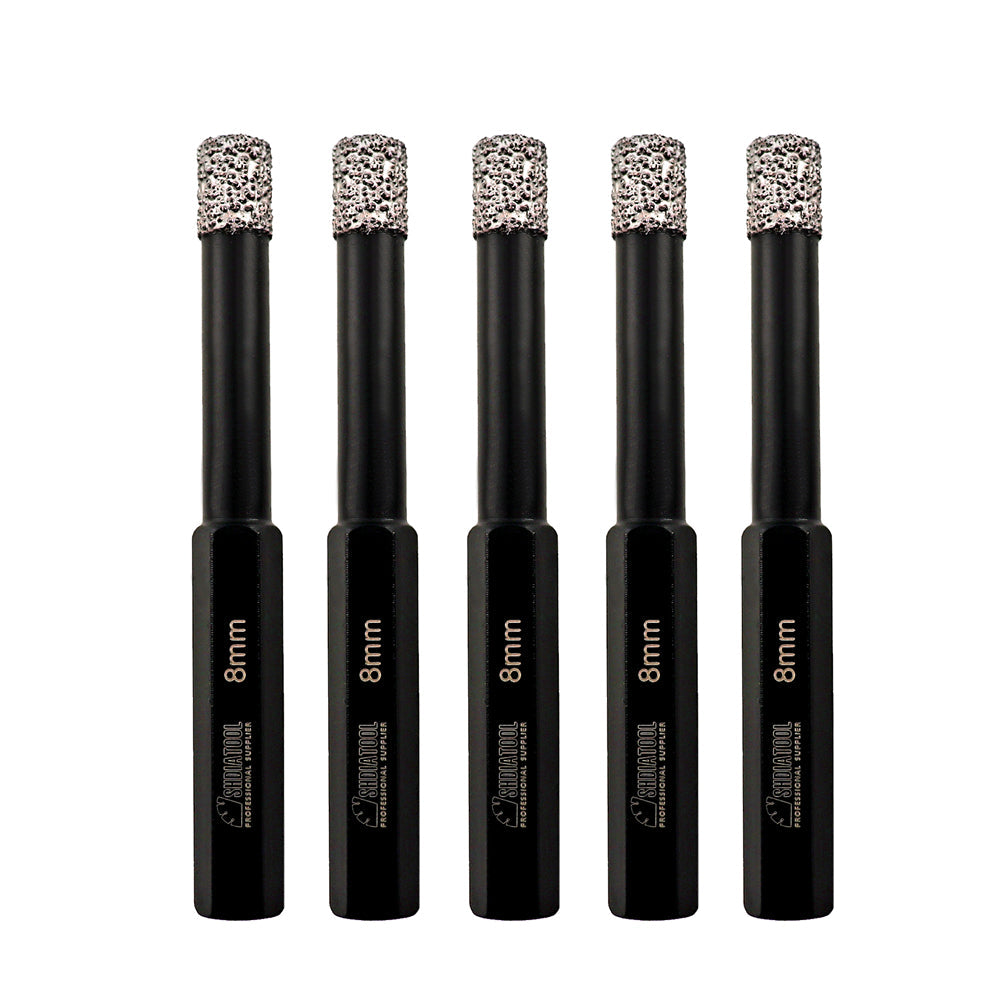 Diamond Drilling Bits 5pcs Ceramic Granite Marble Core Bit Hole Saw Hexagon Shank