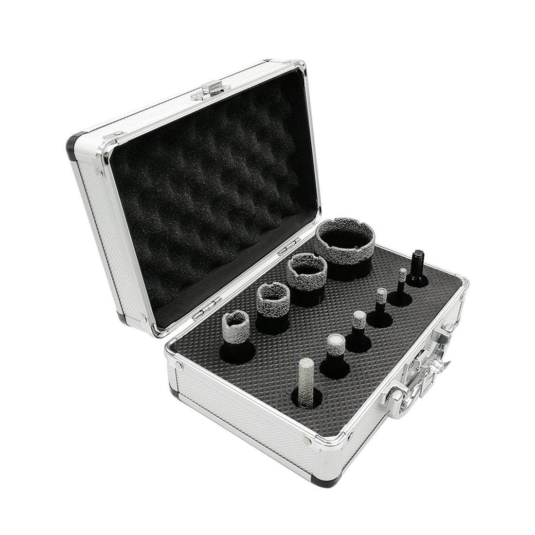 Dry Diamond Drill Bits Kit 10pcs for Porcelain Tile Ceramic Marble Brick 5/8-11 Thread - SHDIATOOL
