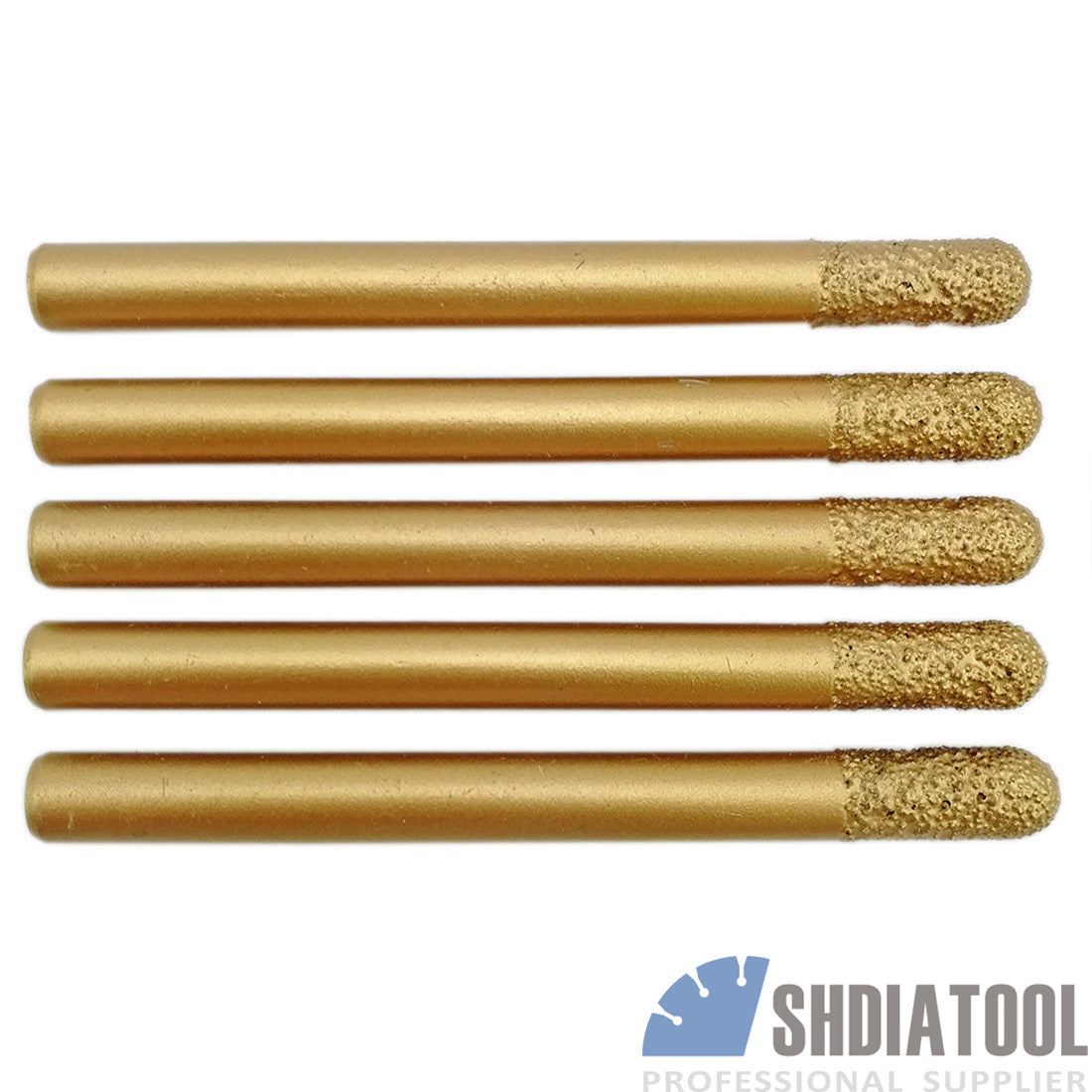 Diamond Cylinder Ball-end Cutter Engraving Bits 5pc CNC  for Marble - SHDIATOOL