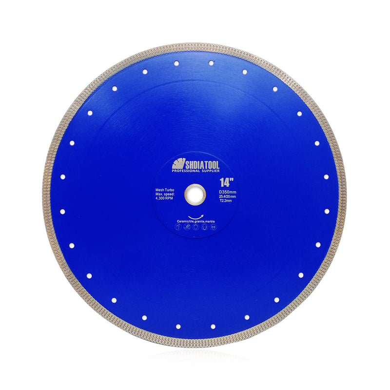 SHDIATOOL X Mesh Turbo Diamond Blade Cutting Disc for Tile Ceramic Porcelain Marble Available Size 4"/4.5"/5"/7"/8"/9"/10"/12"/14" - SHDIATOOL