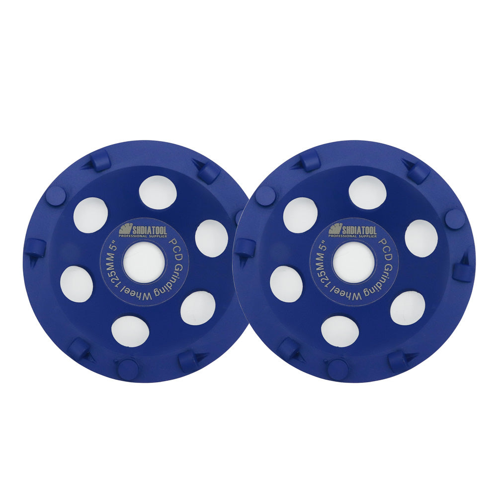 SHDIATOOL PCD Grinding Cup Wheel for Remove Epoxy Glue Mastic Paint and Concrete Floor Surface Coating Bore 22.23mm Available 4.5" 5" - SHDIATOOL