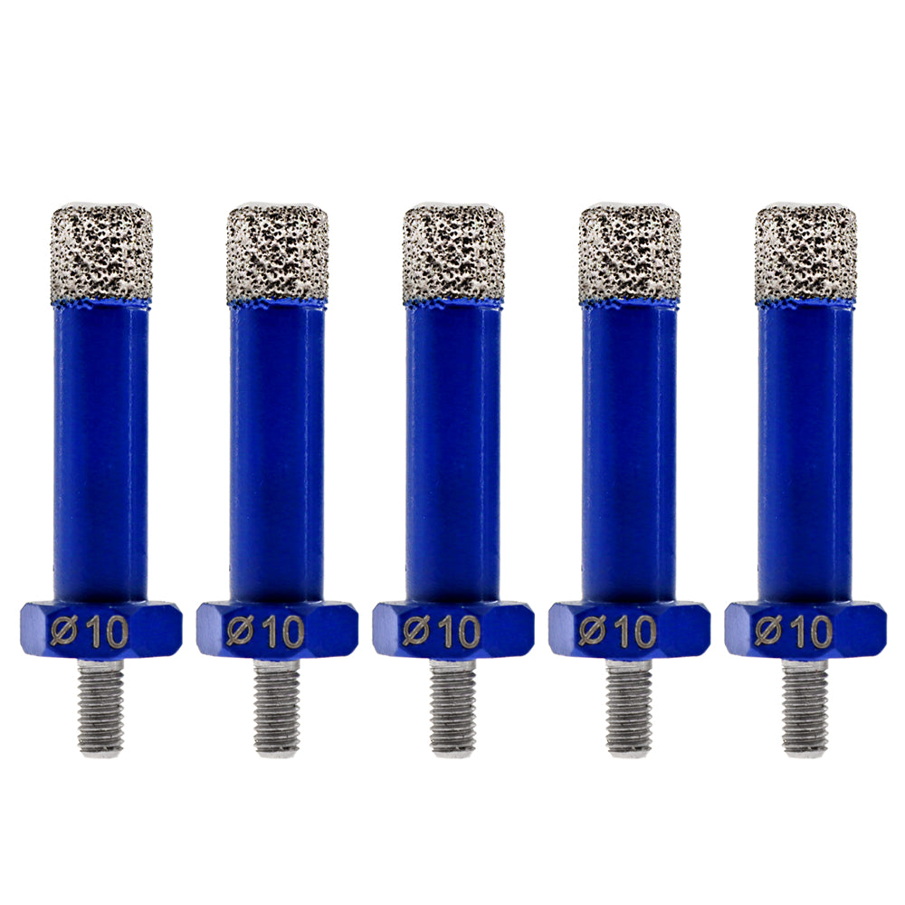 SHDIATOOL Diamond Dry Drill Bits M5 External Thread for Drilling Tile Porcelain Stoneware Granite Marble 5/6/8/10mm - SHDIATOOL