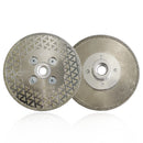 SHDIATOOL Electroplated Diamond Cutting & Grinding Disc Single Side Coated with M14 or 5/8-11 Flange for Granite Marble - SHDIATOOL