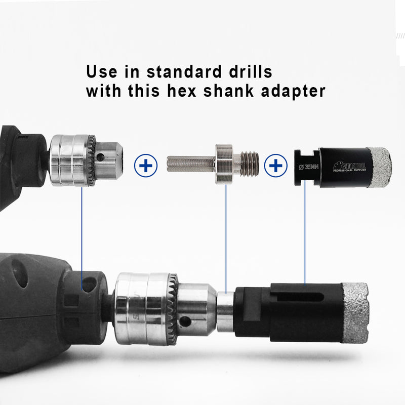 2pcs Adapter Different Connection Converter M14 5/8"-11 Thread to Round Shank For Angle Grinder Drill Bits