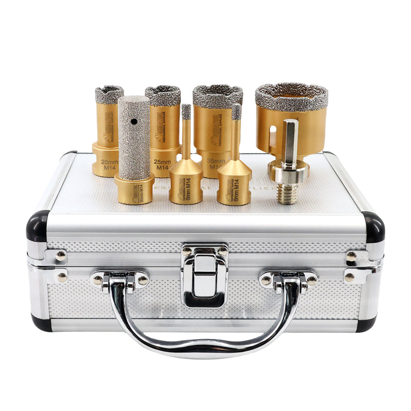 SHDIATOOL Diamond Drill Core Bits for Granite Marble Ceramic Porcelain 6pcs/Box M14 Thread