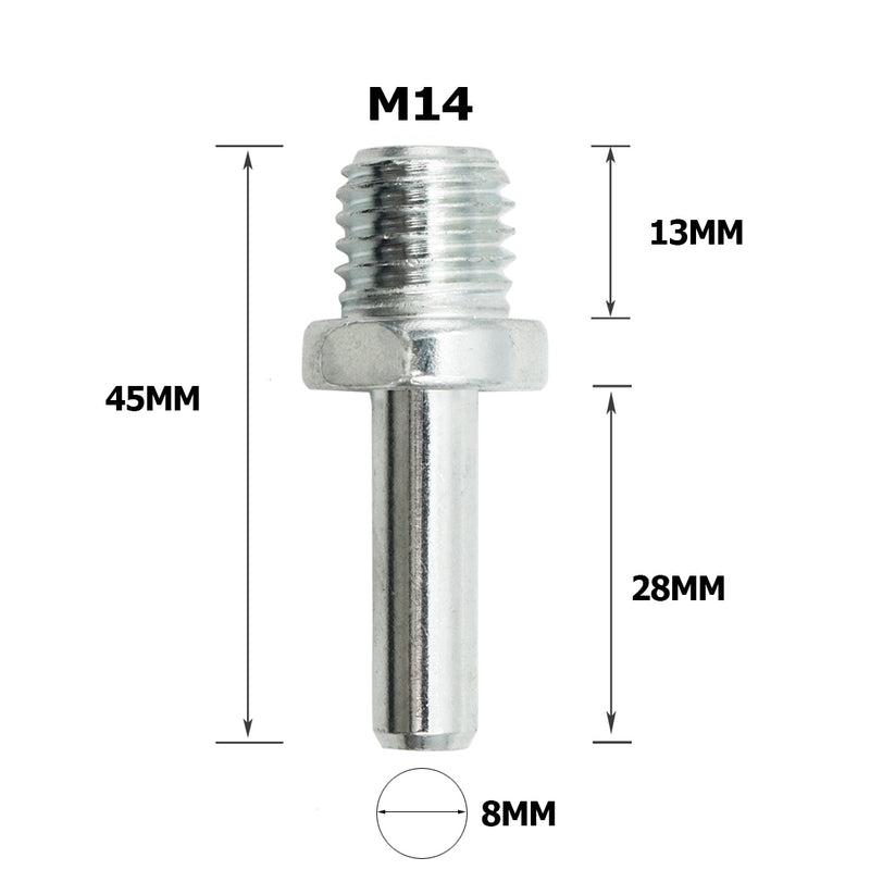 2pcs Adapter Different Connection Converter M14 5/8"-11 Thread to Round Shank For Angle Grinder Drill Bits