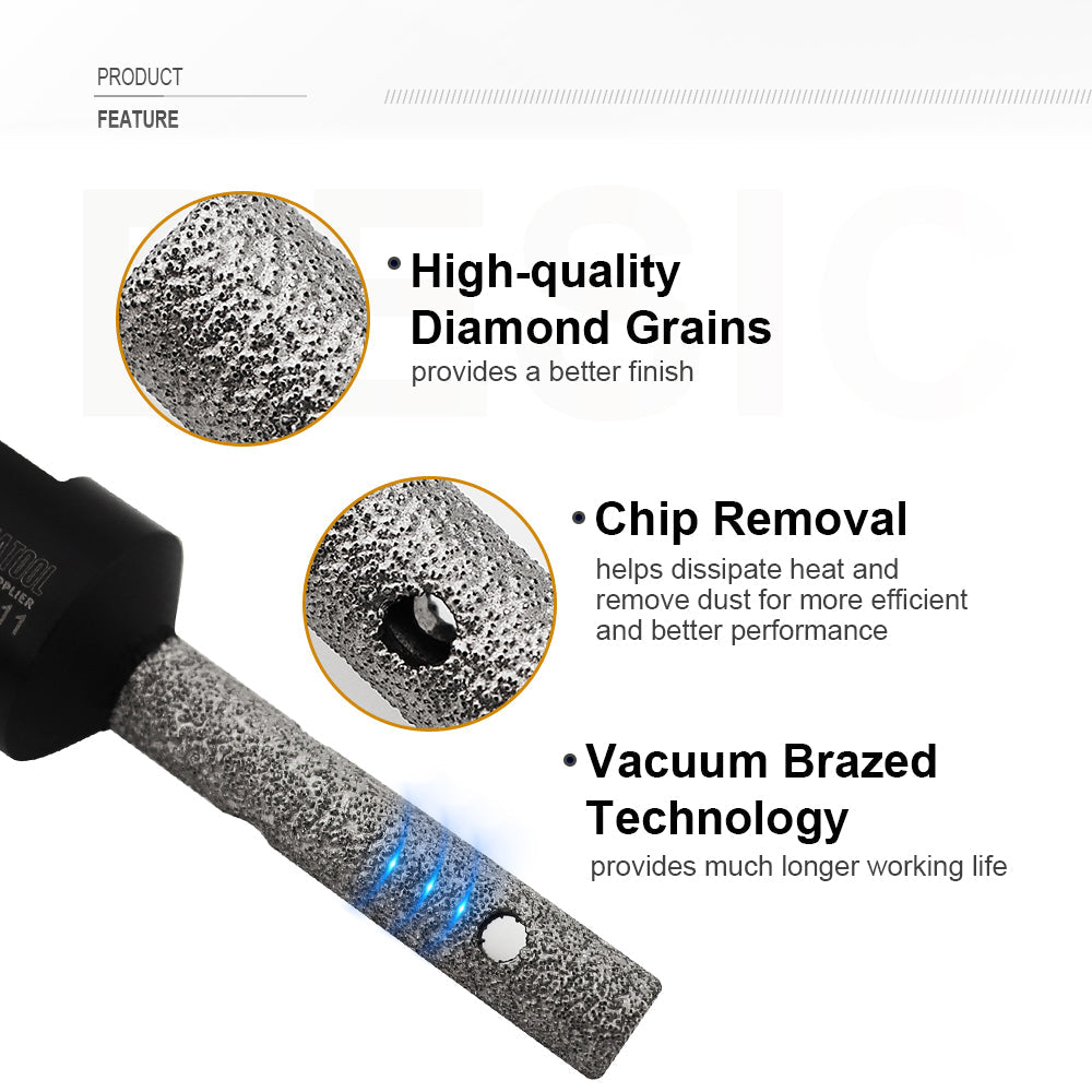 10MM Diamond Finger Bits 5/8-11 Porcelain Ceramic Marble Enlarging Holes USA Warehouse