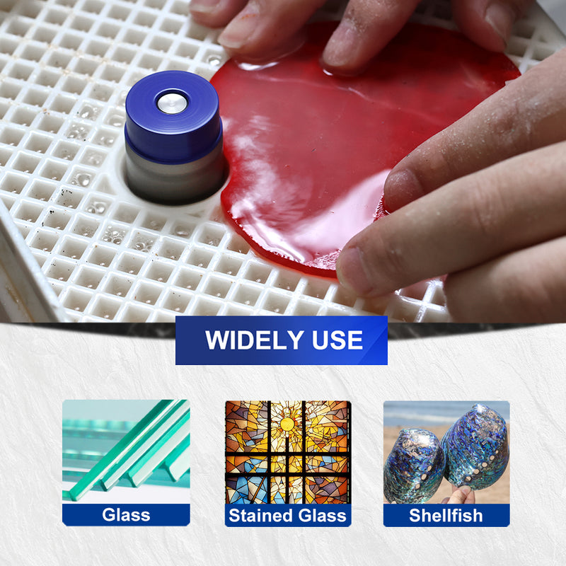 SHDIATOOL 3pcs/set Diamond Glass Grinder Bits for Stained Glass Grinder Heads