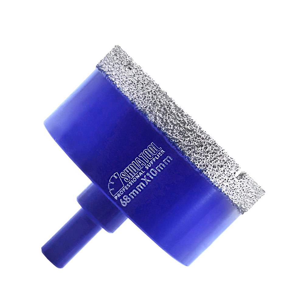 SHDIATOOL Diamond Drill Core Bits with Triangle Shank for Porcelain Tile Ceramic Granite Marble Masonry Stone Diamond Hole Saw Dia 20-68mm - SHDIATOOL