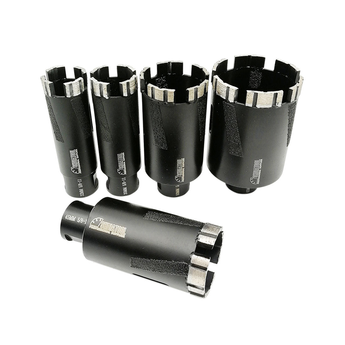 5pcs Diamond Core Drill Bit for Hard Stone Concrete Marble Hole Saw 5/8-11 - SHDIATOOL