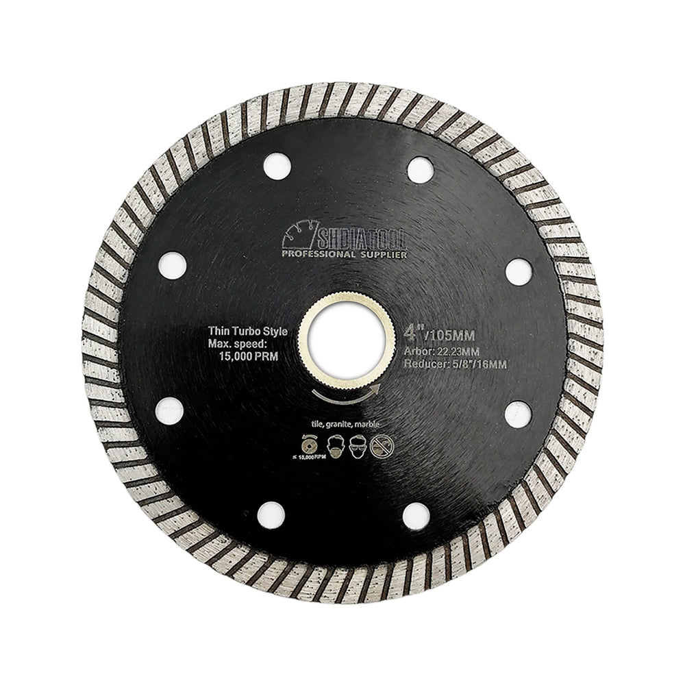 SHDIATOOL Turbo Diamond Saw Blade 4"-10"Ceramic Tile Granite Marble - SHDIATOOL
