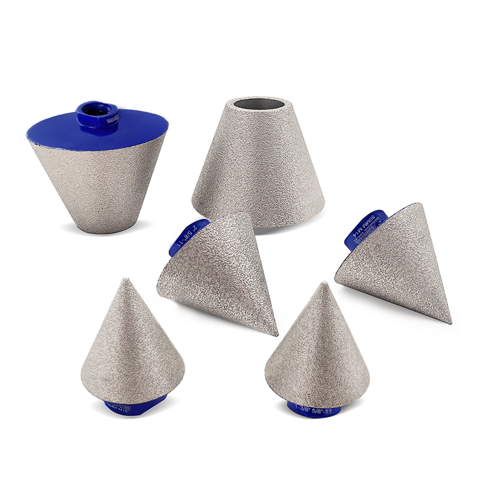 SHDIATOOL Diamond Beveling Chamfer Bits 5/8-11 thread for Granite Marble Tiles Existing Holes Enlarging Polishing Shaping USA Warehouse - SHDIATOOL