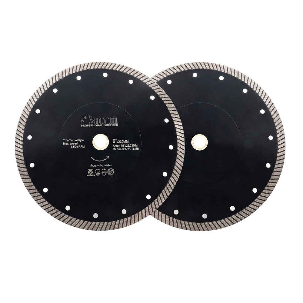 SHDIATOOL Turbo Diamond Saw Blade 4"-10"Ceramic Tile Granite Marble - SHDIATOOL