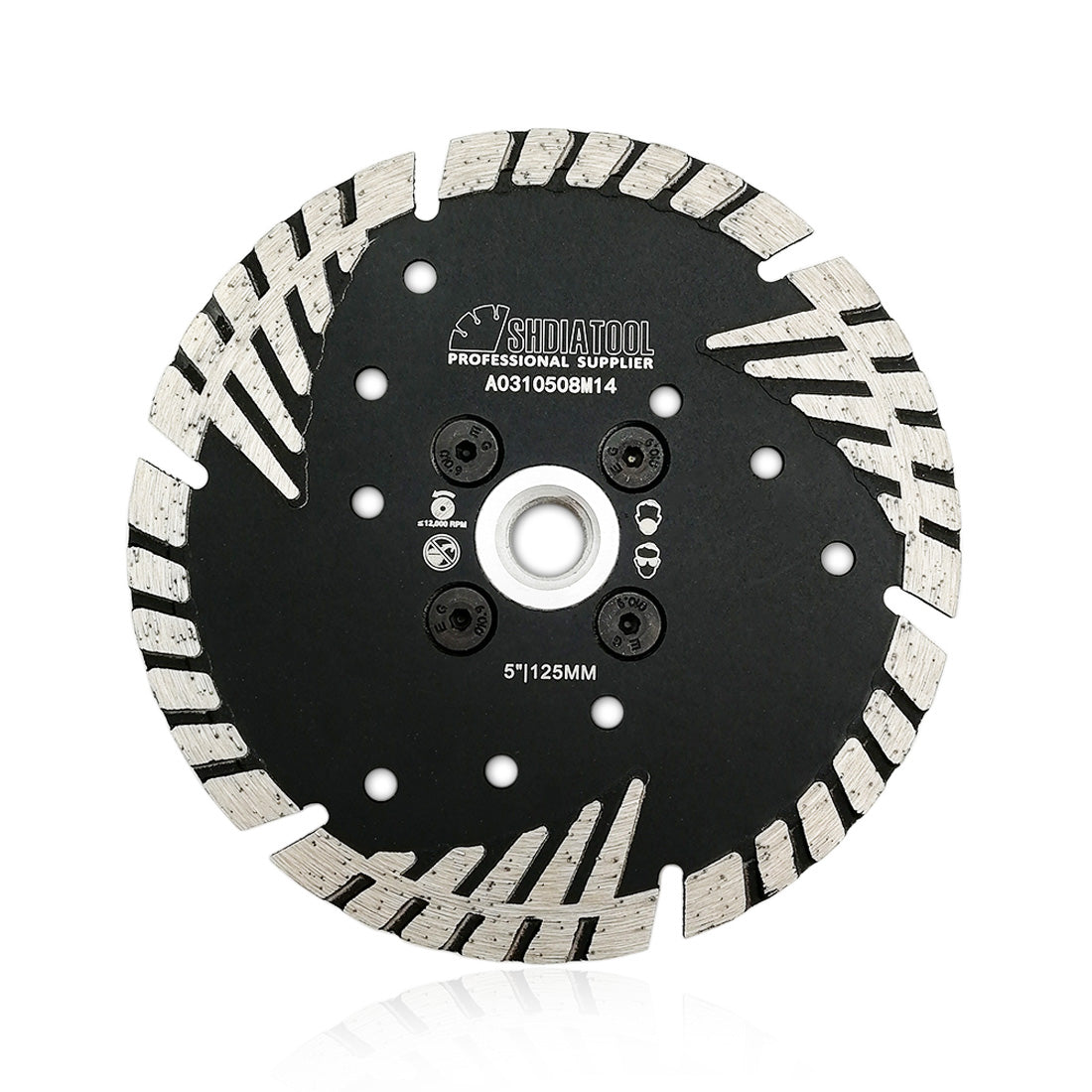 Turbo Blade with Slant Protection Teeth Cutting Granite Marble Concrete 4" 4.5" 5" 7" 9" - SHDIATOOL