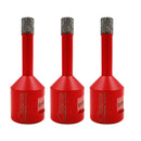 SHDIATOOL 3pcs/set Red Dry Diamond Drill Bits for Porcelain Tile Wall Tile Stoneware Granite M14 thread - SHDIATOOL