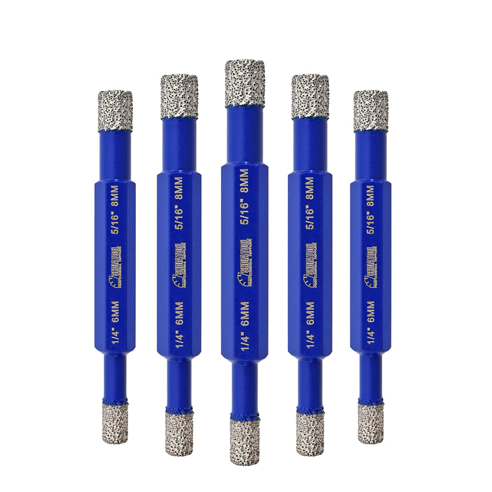 SHDIATOOL Double-sided Diamond Drill Core Bits for Tile Ceramic Granite Marble Dia 6-6/8mm - SHDIATOOL