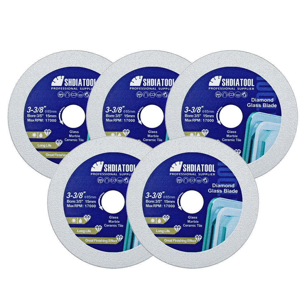 DE Warehouse SHDIATOOL Diamond Cutting Grinding Glass Disc 1pc 125mm Saw Blade for Glass Ceramic