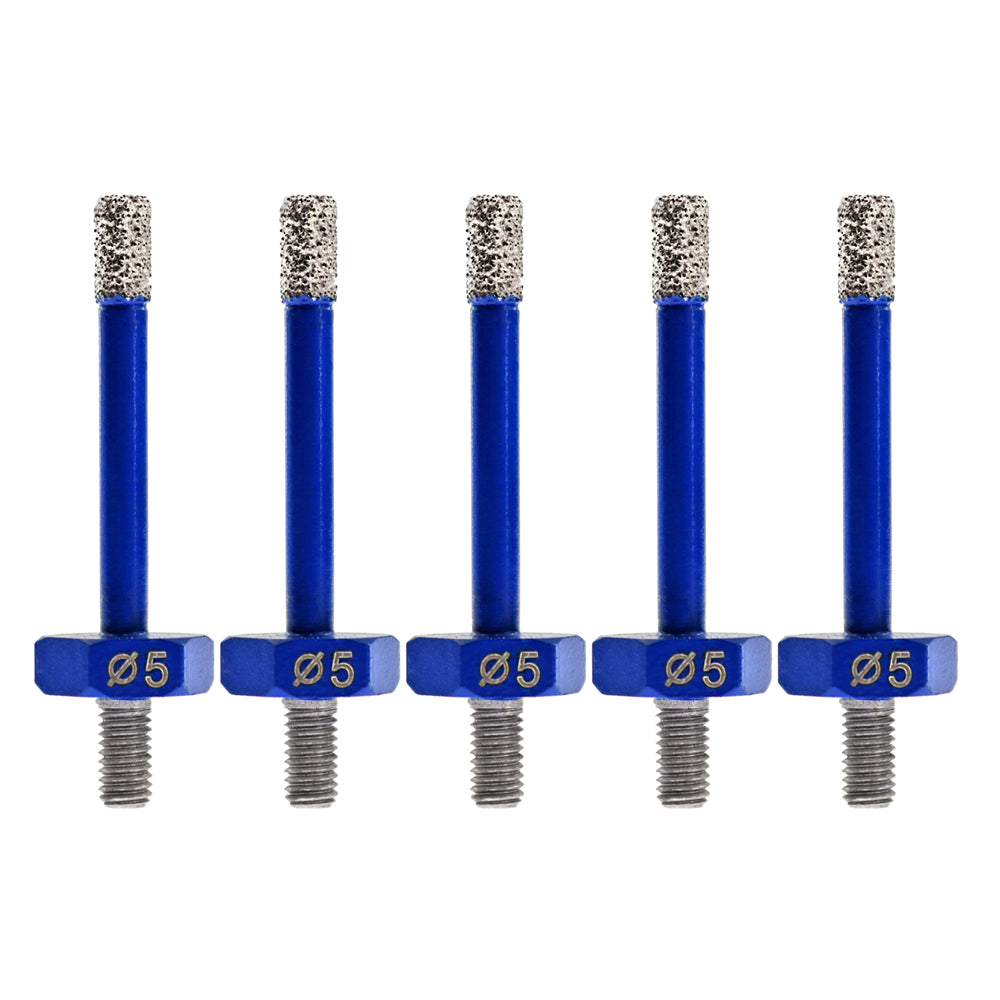 SHDIATOOL Diamond Dry Drill Bits M5 External Thread for Drilling Tile Porcelain Stoneware Granite Marble 5/6/8/10mm - SHDIATOOL