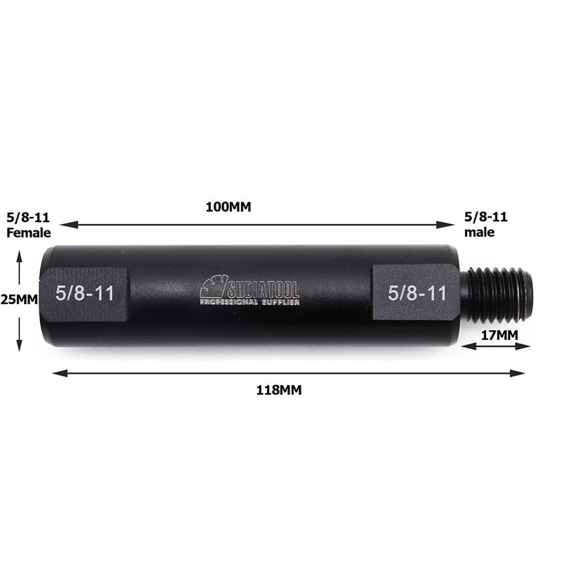 SHDIATOOL Adapter Core Bits Extension Rod M14 or 5/8-11 Total Length 118mm - SHDIATOOL