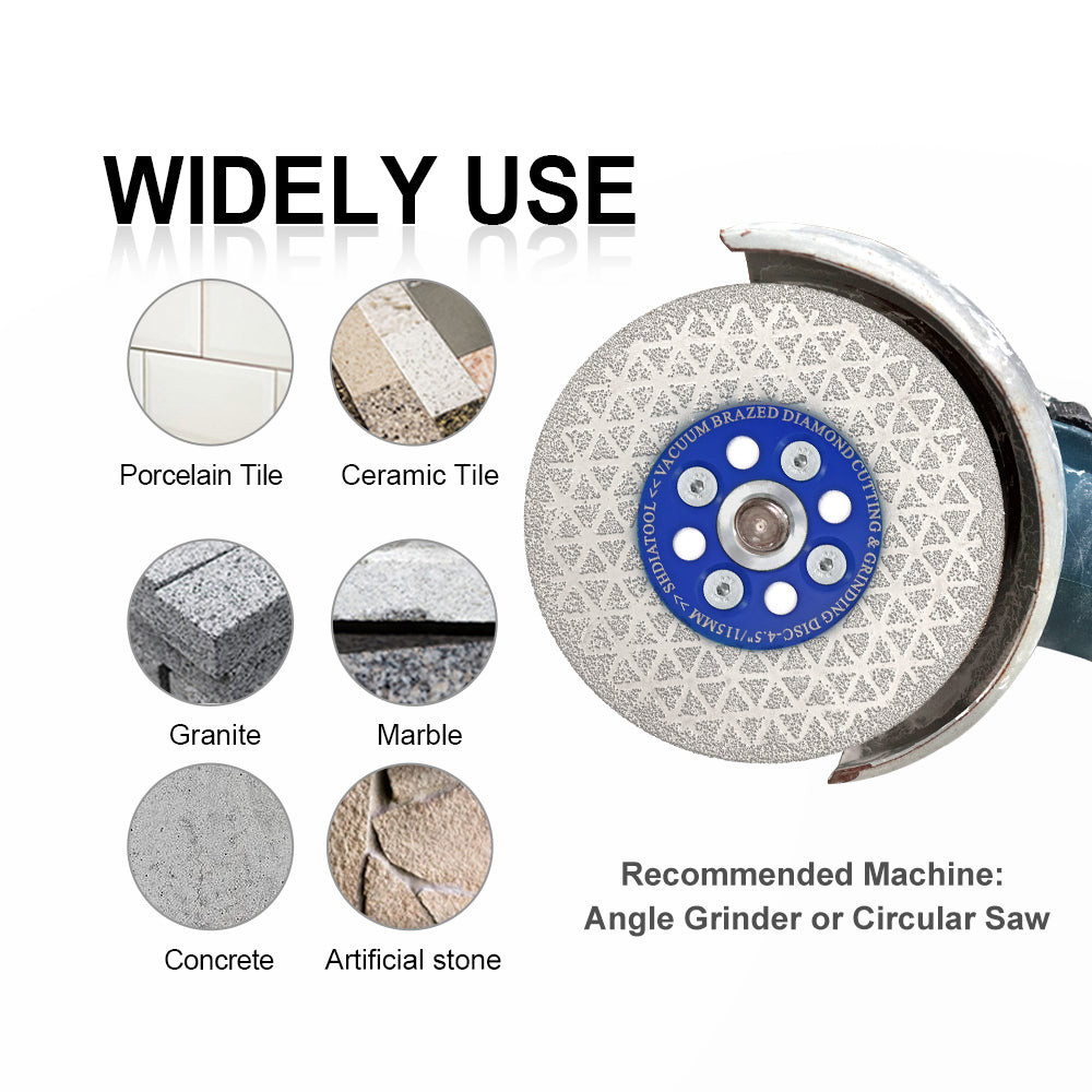 Diamond Cutting Grinding Disc Triangle Granite Concrete Saw Blade M14 or 5/8-11 Flange