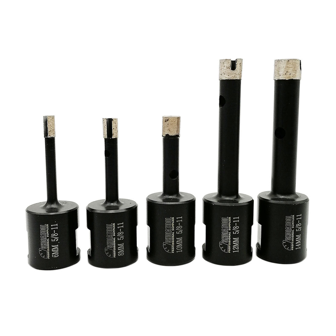 5pcs Diamond Core Drill Bit for Hard Stone Concrete Marble Hole Saw 5/8-11 - SHDIATOOL