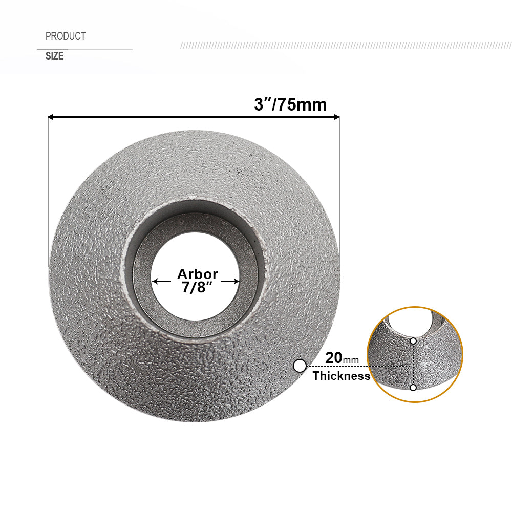 SHDIATOOL Diamond Grinding Wheel 75MM for Marble Ceramic Stone - SHDIATOOL