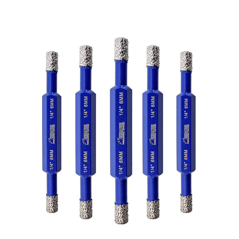 SHDIATOOL Double-sided Diamond Drill Core Bits for Tile Ceramic Granite Marble Dia 6-6/8mm - SHDIATOOL