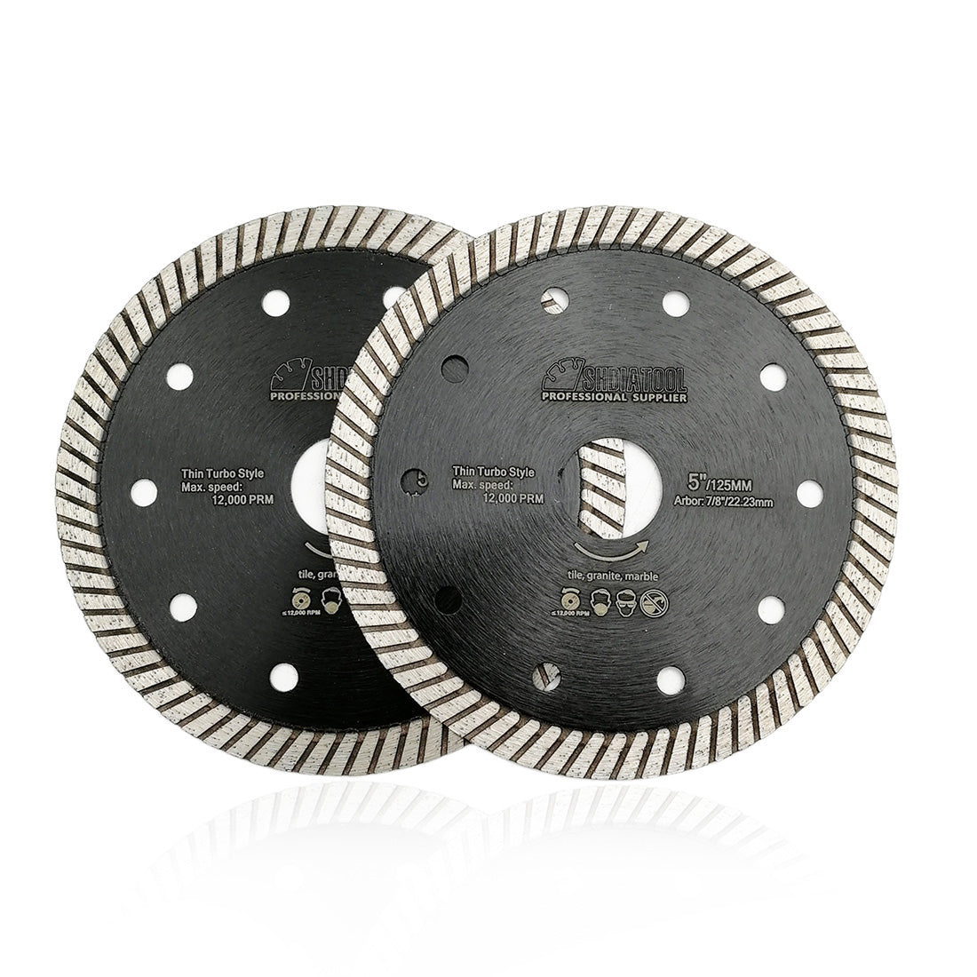 Super Thin Turbo Diamond Blade 4" 4.5" 5" Porcelain Ceramic  Granite SHDIATOOL - SHDIATOOL