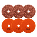 SHDIATOOL 6pcs/Set Diamond Polishing Pads Wet Sanding Disc for Granite Marble Artificial Stone - SHDIATOOL