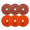 SHDIATOOL 6pcs/Set Diamond Polishing Pads Wet Sanding Disc for Granite Marble Artificial Stone - SHDIATOOL