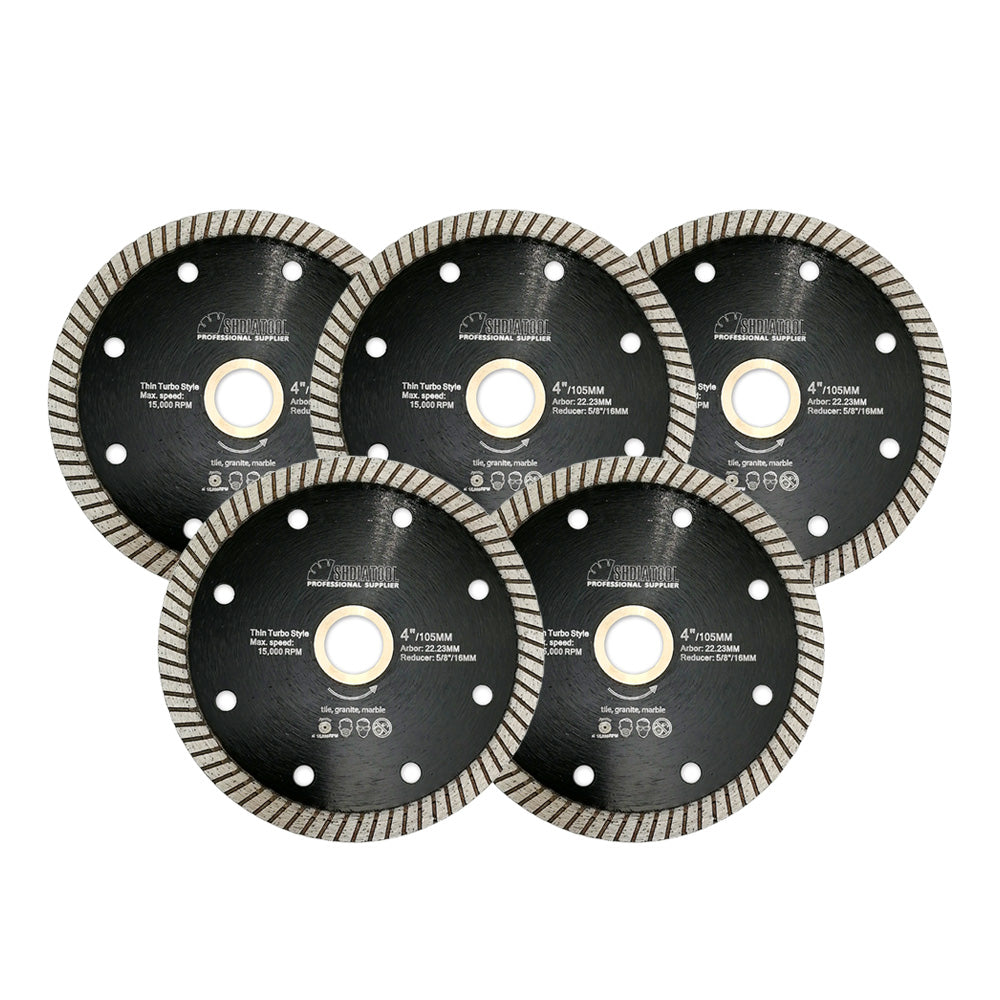 Super Thin Turbo Diamond Blade 4" 4.5" 5" Porcelain Ceramic  Granite SHDIATOOL - SHDIATOOL